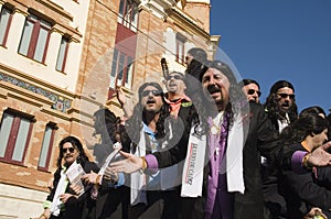 Coro in Cadiz Carnival, Spain