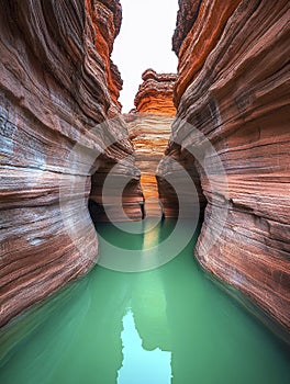 Corolful amazing river landscape, Generative AI