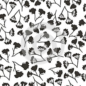 Corolla flower dill seamless pattern