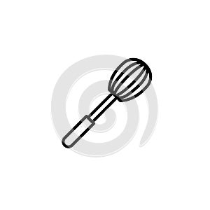 Corolla Whisk icon. Kitchen appliances for cooking Illustration. Simple thin line style symbol