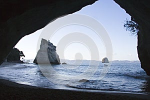 Coromandel Cove New Zealand through Arch photo