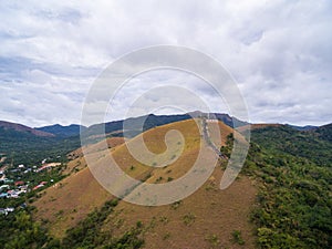 Coron Cityscape with Mt. Tapyas Mountain in Background. Palawan, Philippines