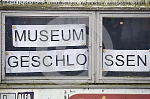 Corona crisis - Lockdown - Closed museum in Austria, Europe