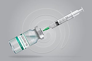 Corona vaccine vector, 3D illustration.