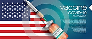 Corona vaccine vector 3D illustration, country flag concept.