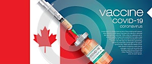 Corona vaccine vector 3D illustration, country flag concept.