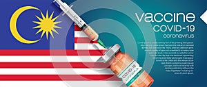 Corona vaccine vector 3D illustration, country flag concept.