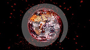 Corona virus attacking planet Earth .