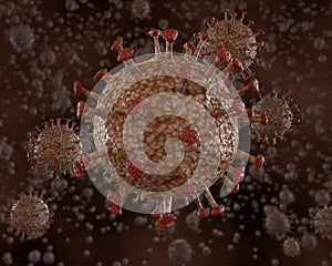 Corona virus closeup