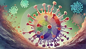 Corona Virus computer generated illustration