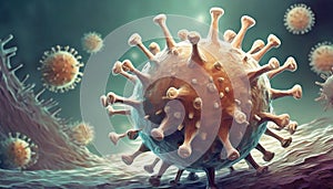 Corona Virus computer generated illustration