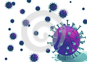 Corona virus concept for n-Cov, responds to the outbreak of Asian influenza and corona virus influenza as dangerous cases of