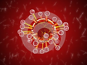 Corona virus Covid -19 bacteria or SARS virus