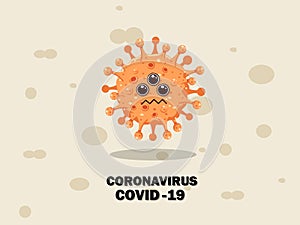 Corona Virus covid-19. Cartoon style coronal virus vector flat design outbreak. vector illustration