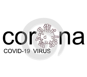 Corona virus, covid-19 logo