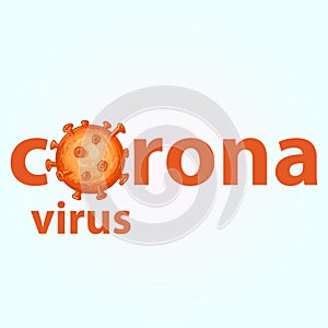 Corona virus, covid-19 logo