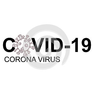 Corona virus, covid-19 logo