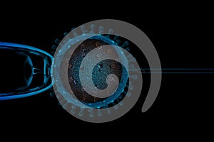 CORONA VIRUS COVID MICROSCOPE MACRO