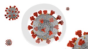 Koróna19 mikroskopický Koróna nemoc  trojrozměrný ilustrace 