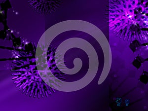 CORONA VIRUS IN DIGITAL color background stock image