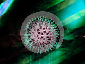 CORONA VIRUS IN DIGITAL color background stock image