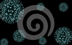 CORONA VIRUS floating with blood cells, Covid_19 disease