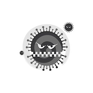Corona Virus Icon Vector Logo Template