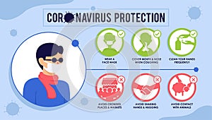 Corona virus infographics, Covid19 for banner, flyer, poster