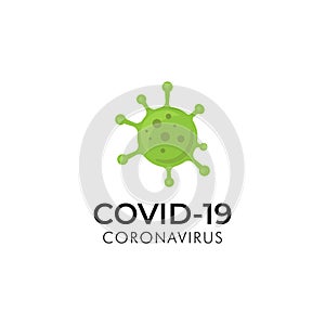 Corona virus logo template, logotype design