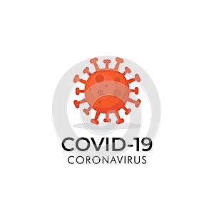 Corona virus logo template, logotype design photo