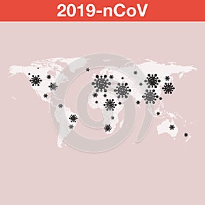 Corona virus map infographic. illustraion vector design