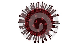 Corona virus ncov Covid-19 flu outbreak concept, influenza virus cell with clipping path, 3d render photo