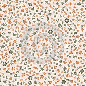 Corona virus 2019-nCoV seamless pattern. Coronavirus hand-drawn infection wallpaper design. Pandemic vector texture. Medical