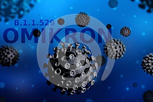 Corona virus omikron variant composition photo
