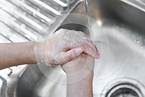 Corona Virus pandemic protection by cleaning hands frequently