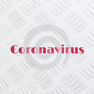 Corona virus red text background
