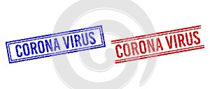 Rubber Textured CORONA VIRUS Stamps with Double Lines