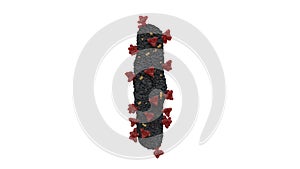 Corona Virus spiked Typeface text I