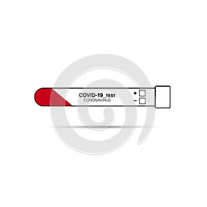 Corona virus test with red blood