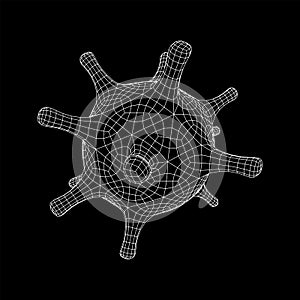 Corona Virus virion of Coronavirus. Covid virus that caused epidemic