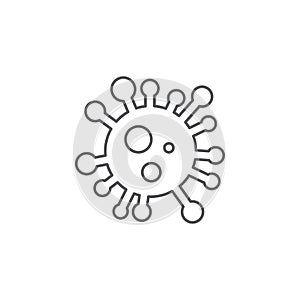 Corona virus, virus line vector icon symbol isolated on white background