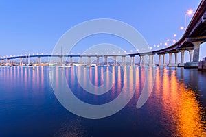 Coronado Bridge at Dusk - San Diego Bay