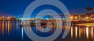 Coronado bridge by night