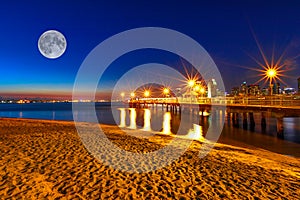 Coronado Pier San Diego night