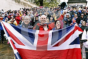 Coronation of Charles III. The people gather in the Mall for the Coronation Procession.