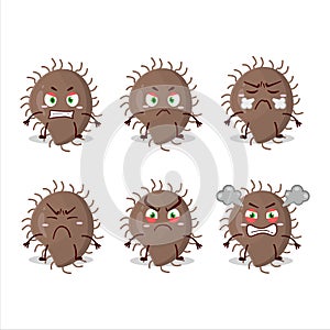 Coronaviridae cartoon character with various angry expressions