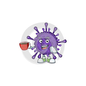 Coronavirinae mascot design style showing an Okay gesture