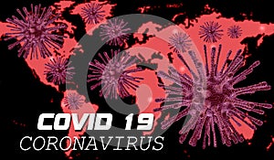 Coronavirus 19 Worldwide alert text.