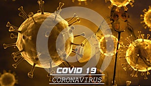 Coronavirus 19 Worldwide alert text.