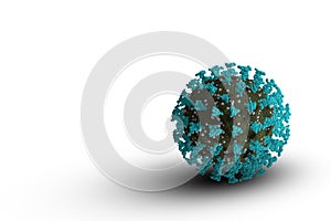Coronavirus 2019-nCoV 3D rendering model.